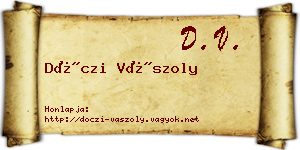 Dóczi Vászoly névjegykártya